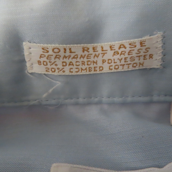 Vintage rare 1950s 60s Rockabilly Shirt E&W Customized blue short sleeve M - Picture 7 of 7